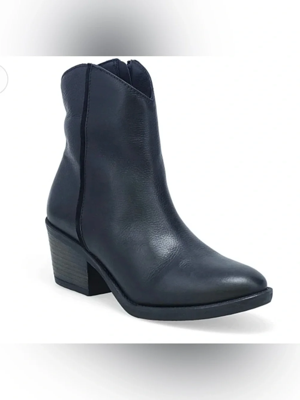 Miz Mooz Duarte Black Leather Ankle Booties Western Size 40